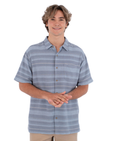 The Hurley Mens Oceanside Shirt in Worker Blue