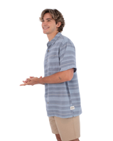 The Hurley Mens Oceanside Shirt in Worker Blue