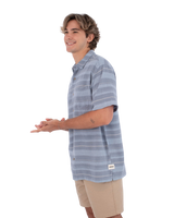 The Hurley Mens Oceanside Shirt in Worker Blue