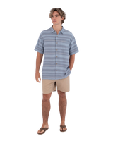 The Hurley Mens Oceanside Shirt in Worker Blue