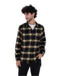 The Hurley Mens Portland Heavywight Flannel Shirt in Black