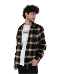The Hurley Mens Portland Heavywight Flannel Shirt in Black