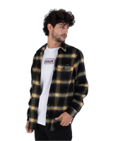 The Hurley Mens Portland Heavywight Flannel Shirt in Black