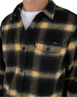 The Hurley Mens Portland Heavywight Flannel Shirt in Black