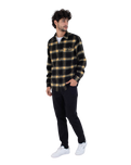 The Hurley Mens Portland Heavywight Flannel Shirt in Black