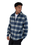 The Hurley Mens Portland Heavywight Flannel Shirt in Nightforce