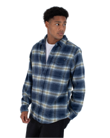The Hurley Mens Portland Heavywight Flannel Shirt in Nightforce