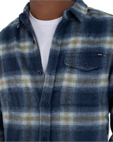The Hurley Mens Portland Heavywight Flannel Shirt in Nightforce