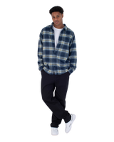 The Hurley Mens Portland Heavywight Flannel Shirt in Nightforce