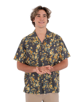 The Hurley Mens Dogpatch Camp Shirt in Black