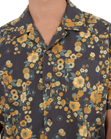 The Hurley Mens Dogpatch Camp Shirt in Black