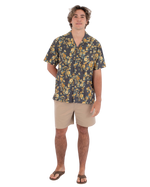 The Hurley Mens Dogpatch Camp Shirt in Black