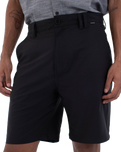 The Hurley Mens Phantom Heather Walkshorts in Black