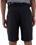 The Hurley Mens Phantom Heather Walkshorts in Black