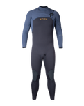 Comp+ 5/4mm Chest Zip Wetsuit in Black & Blue Nights