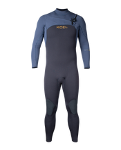 Comp+ 5/4mm Chest Zip Wetsuit in Black & Blue Nights