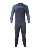 Comp+ 5/4mm Chest Zip Wetsuit in Black & Blue Nights