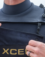 Comp+ 5/4mm Chest Zip Wetsuit in Black & Blue Nights