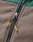 The Passenger Mens Set Off Corduroy Zip Fleece Jacket in Deep Ocean & Slate Grey