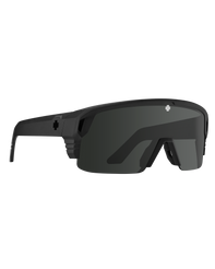 The Spy Monolith 5050 Sunglasses in Matte Black & Happy Grey Green Black Spectra Mirror