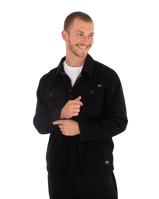 Built Twill Jacket in Black