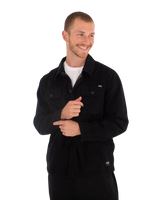 Built Twill Jacket in Black