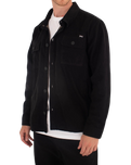 Built Twill Jacket in Black