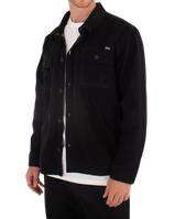 Built Twill Jacket in Black
