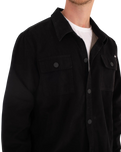 Built Twill Jacket in Black