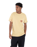 The Hurley Mens Heart Pocket T-Shirt in Hazelnut