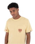 The Hurley Mens Heart Pocket T-Shirt in Hazelnut