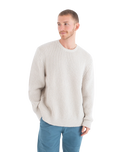 The Hurley Mens Waffle One & Only Jumper in Bone
