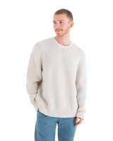 The Hurley Mens Waffle One & Only Jumper in Bone