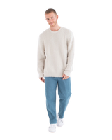 The Hurley Mens Waffle One & Only Jumper in Bone