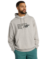 The New Balance Mens Numeric French Terry Hoodie in Athletic Grey