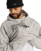 The New Balance Mens Numeric French Terry Hoodie in Athletic Grey
