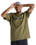 The New Balance Mens Numeric Cotton T-Shirt in Olive