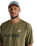 The New Balance Mens Numeric Cotton T-Shirt in Olive