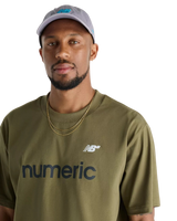 The New Balance Mens Numeric Cotton T-Shirt in Olive
