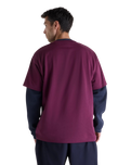 The New Balance Mens Numeric Cotton T-Shirt in Mulled Wine