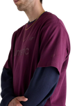 The New Balance Mens Numeric Cotton T-Shirt in Mulled Wine