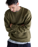 The New Balance Mens Numeric French Terry Sweatshirt in Olive