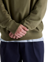 The New Balance Mens Numeric French Terry Sweatshirt in Olive