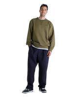 The New Balance Mens Numeric French Terry Sweatshirt in Olive