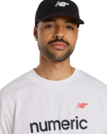 The New Balance Mens Numeric Linear Logo T-Shirt in White