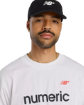 The New Balance Mens Numeric Linear Logo T-Shirt in White