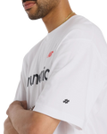The New Balance Mens Numeric Linear Logo T-Shirt in White