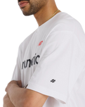 The New Balance Mens Numeric Linear Logo T-Shirt in White