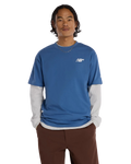 The New Balance Mens Numeric Small Logo T-Shirt in Magic Blue