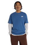 The New Balance Mens Numeric Small Logo T-Shirt in Magic Blue